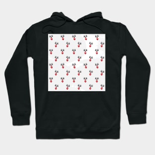 Funny clown face pattern with Red nose Hoodie